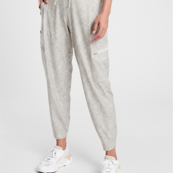 Athleta Venture Printer Pant Joggers in Viper Gray Women's size 4 - Picture 2 of 13